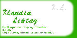 klaudia liptay business card